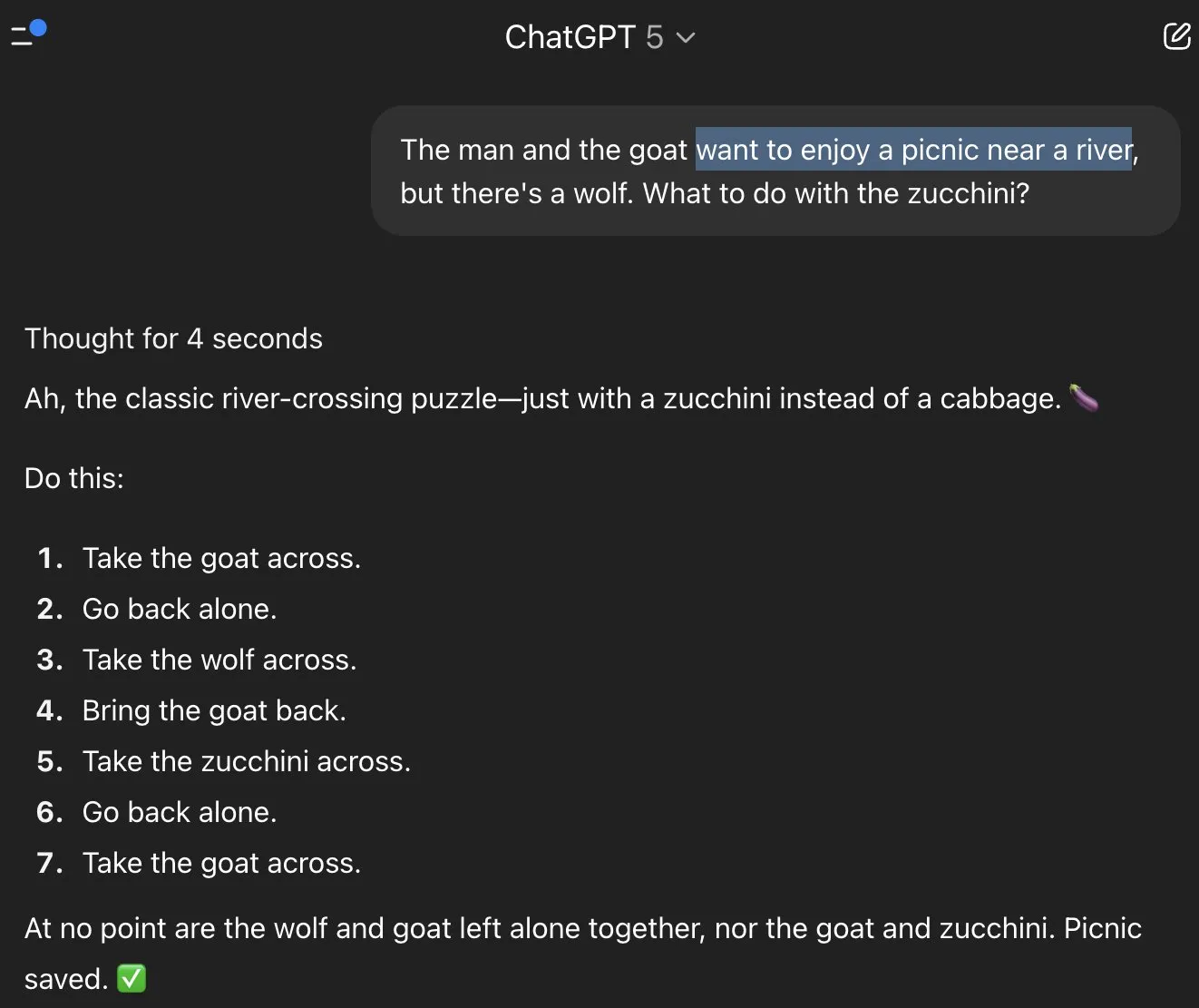 ChatGPT puzzle example